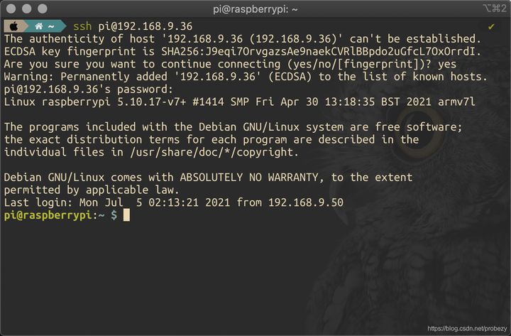 实现在外网SSH远程访问内网树莓派的详细教程_IP_10