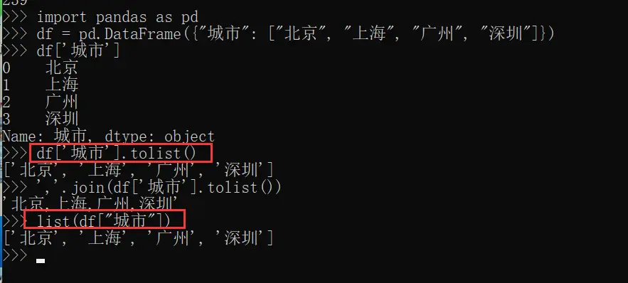 盘点一个Pandas中df转列表处理基础知识_Python_03