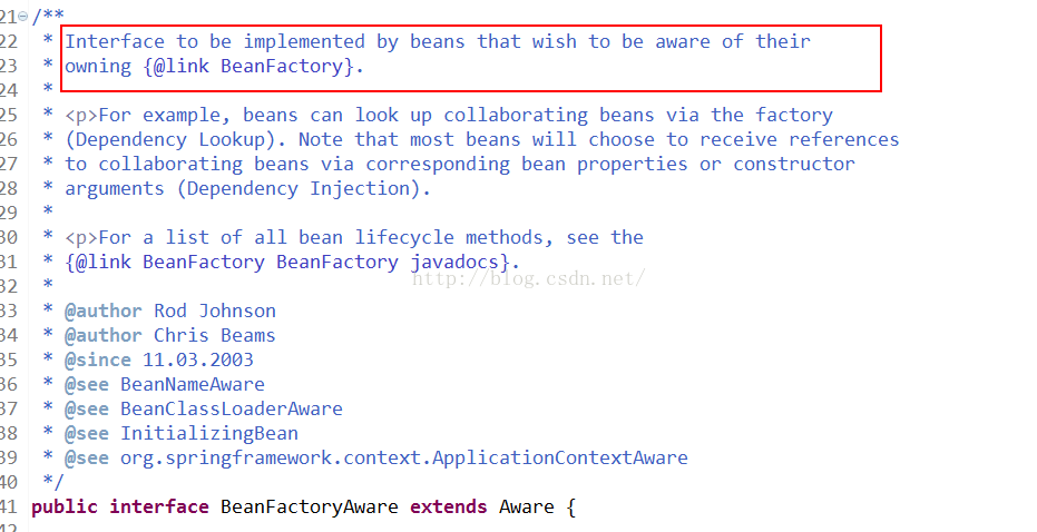 浅析Spring IoC源码（八）了解BeanFactoryAware_java