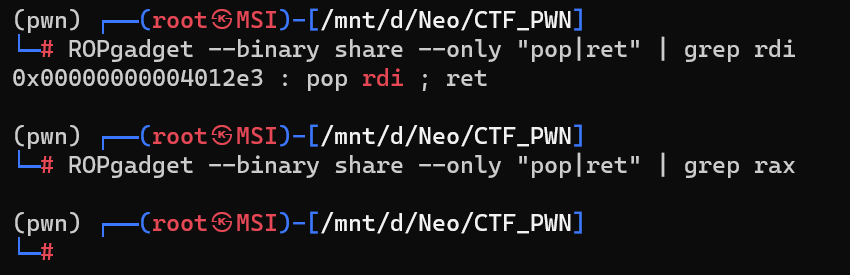 CTFpwn栈溢出之64位ROP基础构造ret2syscall简单题_CTFpwn_05