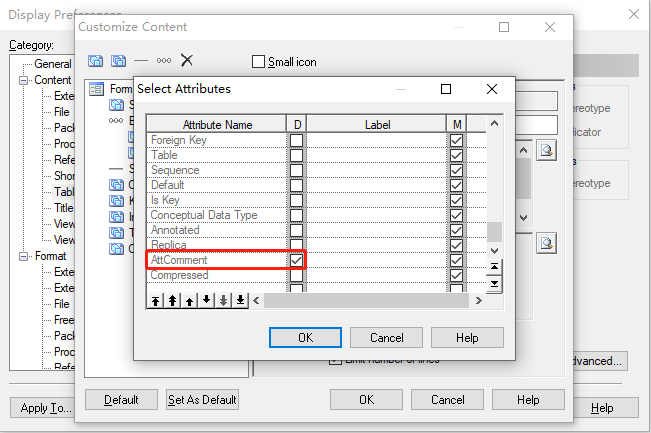 PowerDesigner的表设计显示Comment的配置操作场景_服务器_12