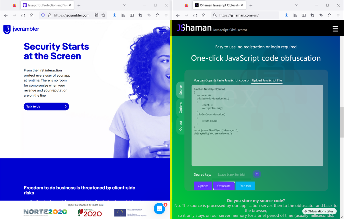 JavaScript混淆工具大比拼：JScrambler和JShaman哪个更胜一筹？_jscrambler