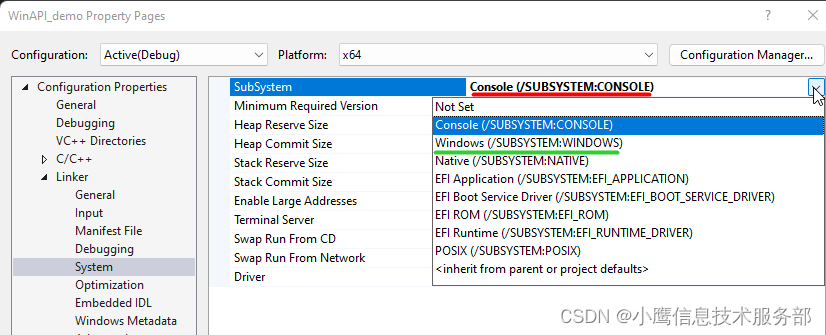 VC++报错： LNK2019 unresolved external symbol main referenced in function “int __cdecl invoke_main(v_Windows