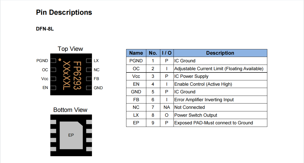 FP6293内置MOS升压DC转换器，双节锂电池升压输出8.4V1A_FP6293_03