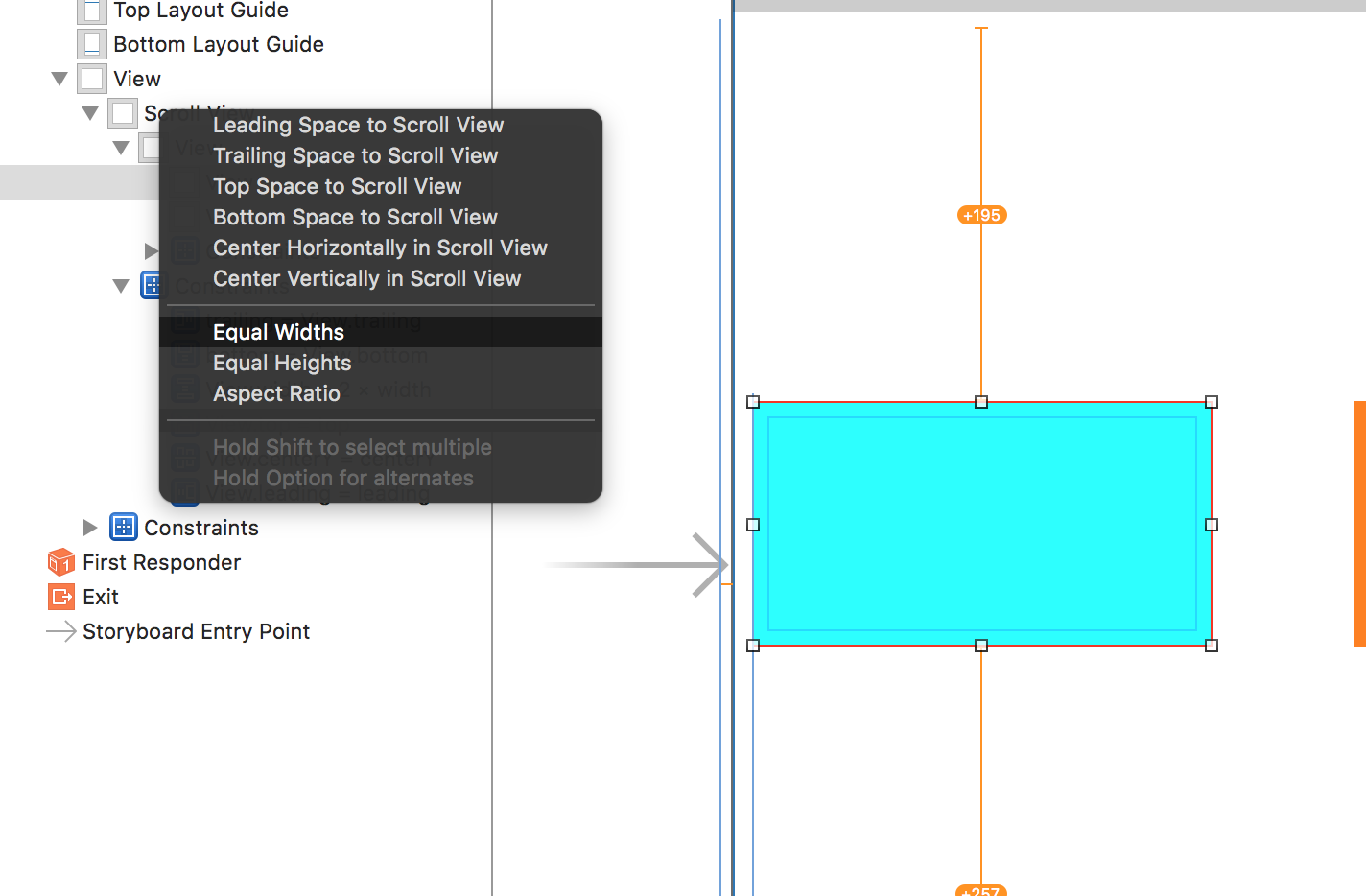 使用StoryBoard设置Scrollview的横向滚动不用一行代码_控件_09