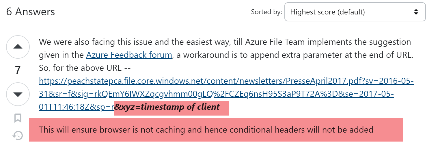 【Azure 存储服务】访问Azure Blob File遇见400-Condition Headers not support错误的解决之路_Storage_04