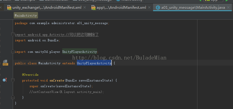 【Unity3D】Unity3D与Android的交互通信（Android Studio3.0版本）_Unity_38