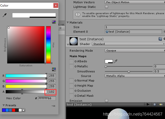 【Unity3D日常开发】修改游戏对象的材质颜色_3d_12