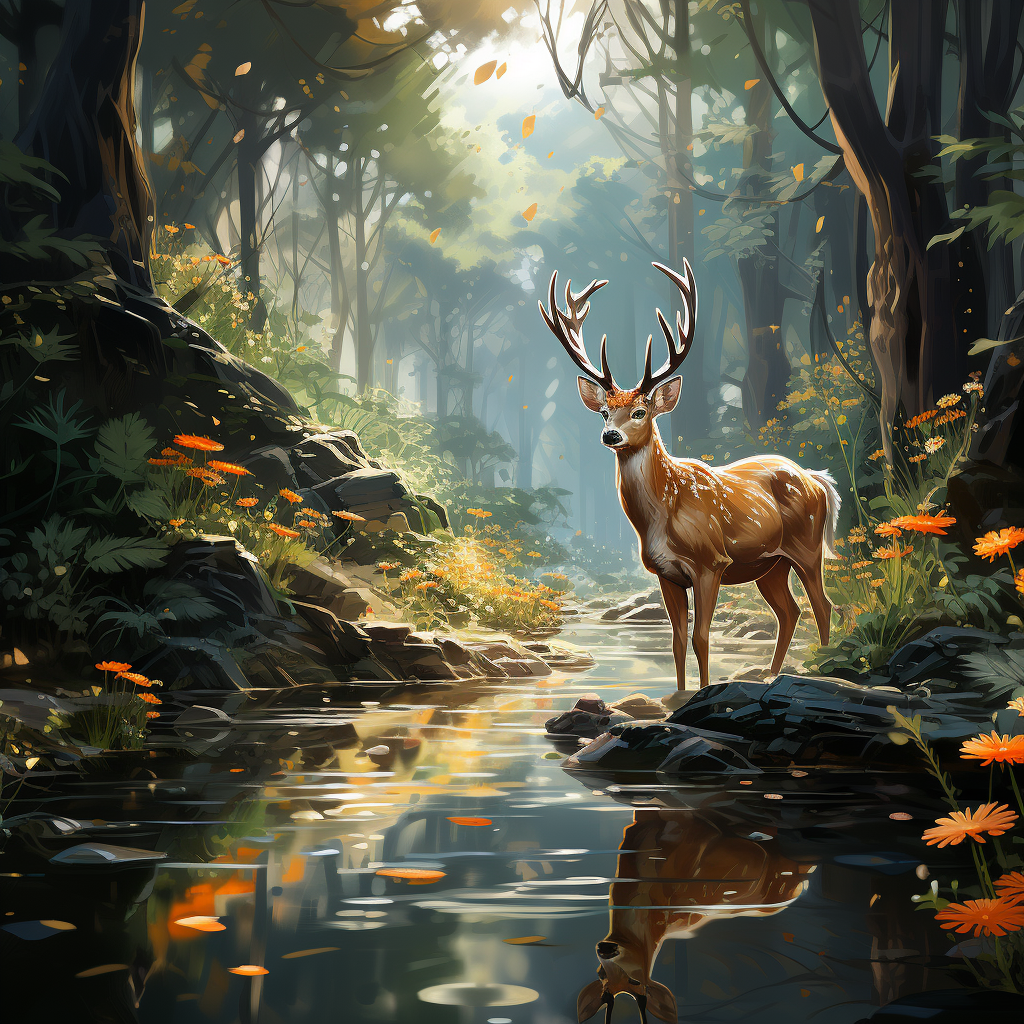 ashley55_a_deer_is_drinking_water_on_the_side_of_a_river_fb6e3b0f-38ec-49f3-8d5d-d97bc630f0b6.png