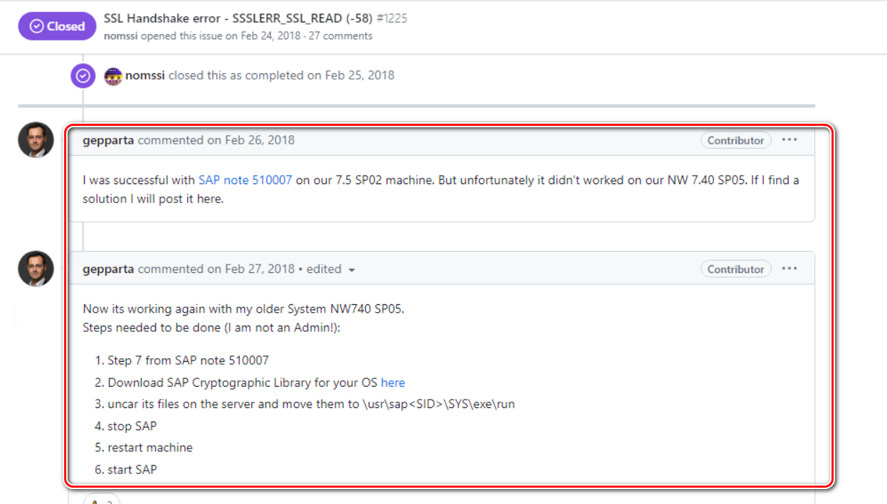 SAP ABAP 通过 https 消费外部 API 遇到错误消息 SSSLERR_SSL_CONNECT_客户端_02