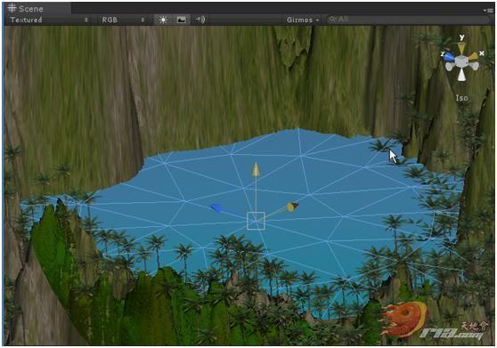 Unity3D开发：为地形添加水源和效果_透视图_11