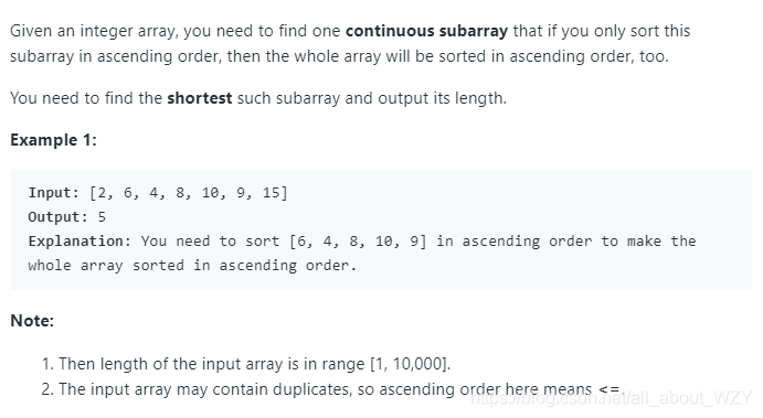 LeetCode_581. Shortest Unsorted Continuous Subarray_i++