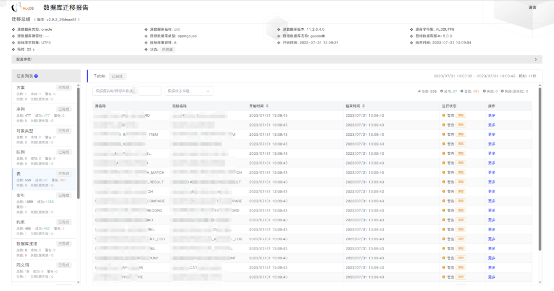 MTK 2.9.2 迁移Oracle 11g 至 openGauss 5.0.0操作指南_json_03