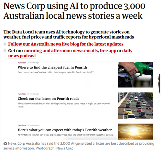 AI抢饭碗！新闻集团将使用生成式AI，每周自动写3000篇新闻丨IDCF_自然语言处理