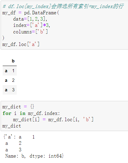 df.loc[my_index]会筛选所有索引=my_index的行_pandas