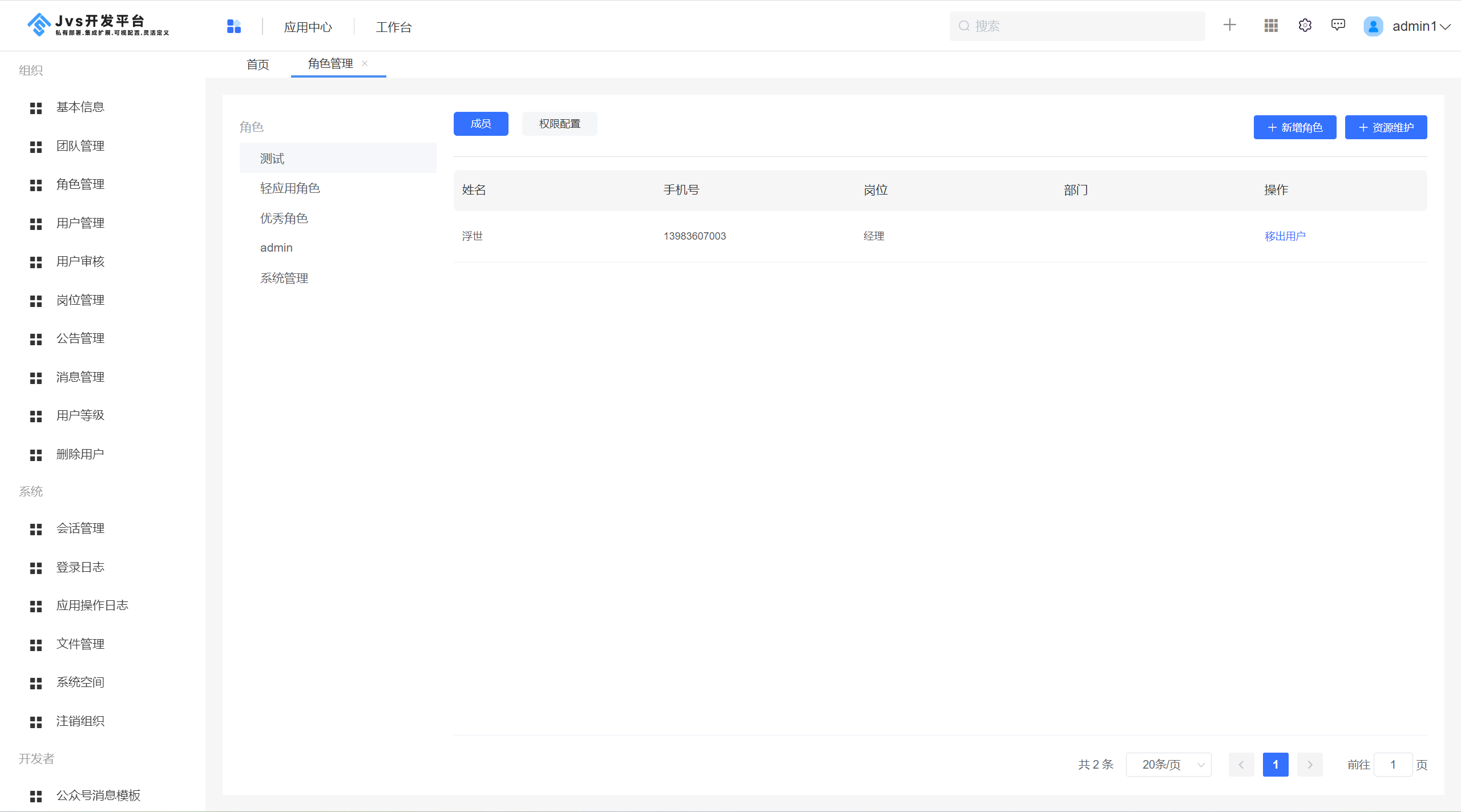 JVS开源基础框架：角色管理的作用及配置说明（含权限管理）_用户权限_02