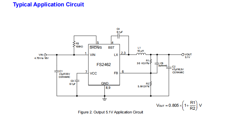 FS2462原厂24W大功率同步整流芯片 大电流降压IC_RDS
