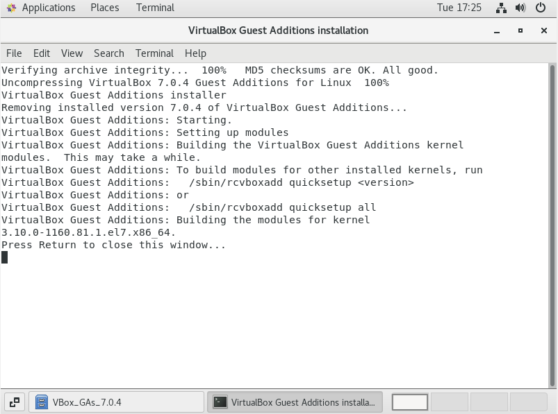 CentOS7首次安装VirtualBox增强功能失败解决_Virtualbox_02