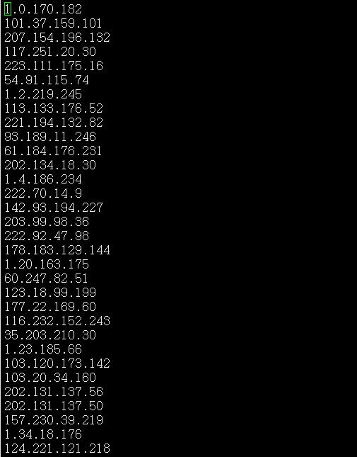 文本文档 linux ubuntu centos 7 IP地址排序 在文本文档前面、后面、指定列添加相同字符 sed命令在指定行前（后）插入内容 删除行 文本截取IP地址_IP_03