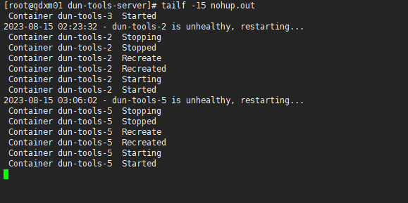 Docker-compose容器服务异常重启脚本_SHELL