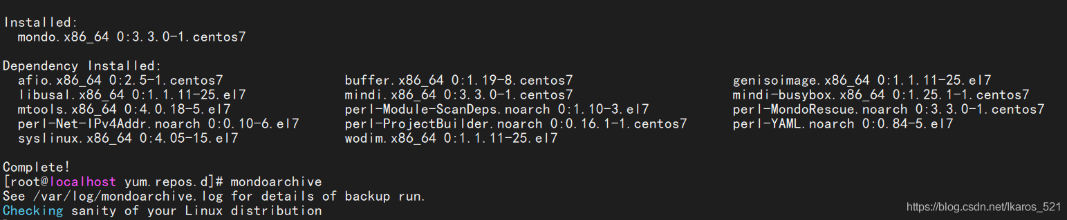 CentOS7 安装 mondorescue时，出错Failing package is: perl-IO-Interface-1.05-2.el7.x86_64_perl