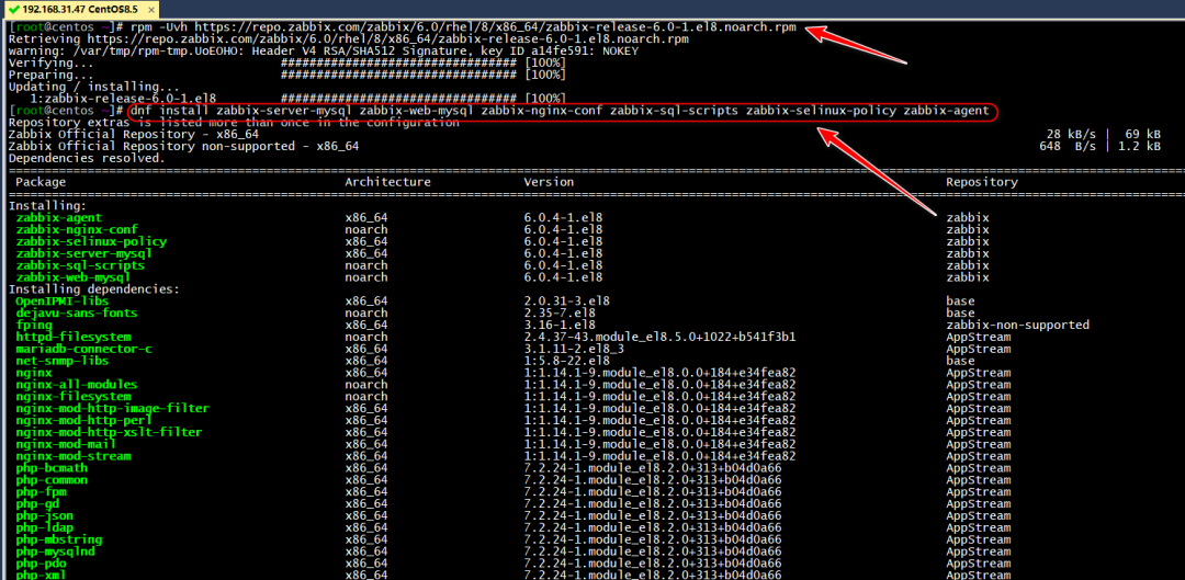 CentOS8 下安装部署开源系统Zabbix 6.0_zabbix_04