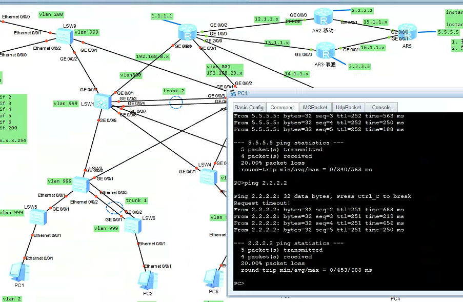 MSTP-VRRP-DHCP-OSPF-BFD实验(六)_RIP