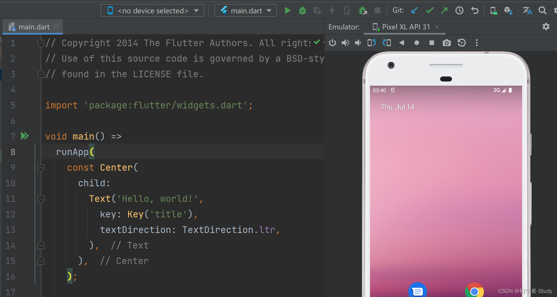 Flutter 第一个程序Hello World!_android_23