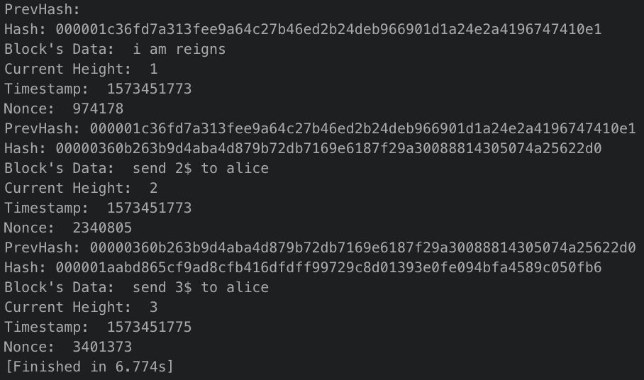 100行代码实现一个区块链！_区块链_04