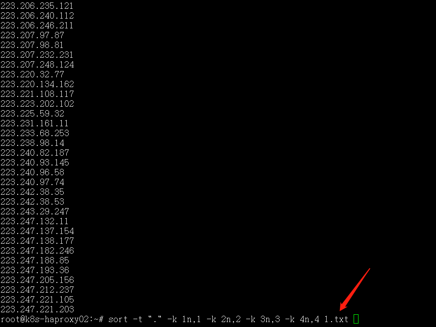 文本文档 linux ubuntu centos 7 IP地址排序 在文本文档前面、后面、指定列添加相同字符 sed命令在指定行前（后）插入内容 删除行 文本截取IP地址_IP