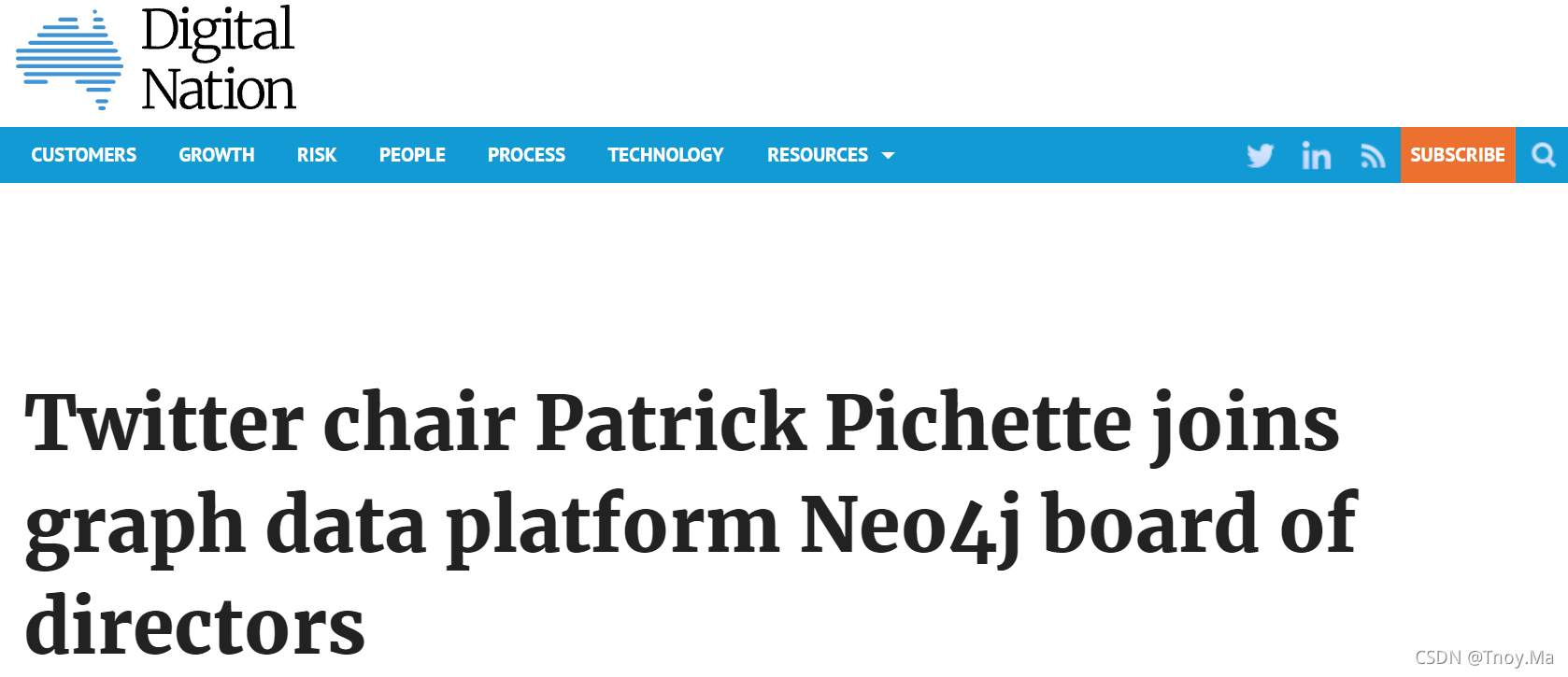 Inovia 合伙人、前谷歌首席财务官、现Twitter董事长Patrick Pichette加盟Neo4j董事会_ongdb