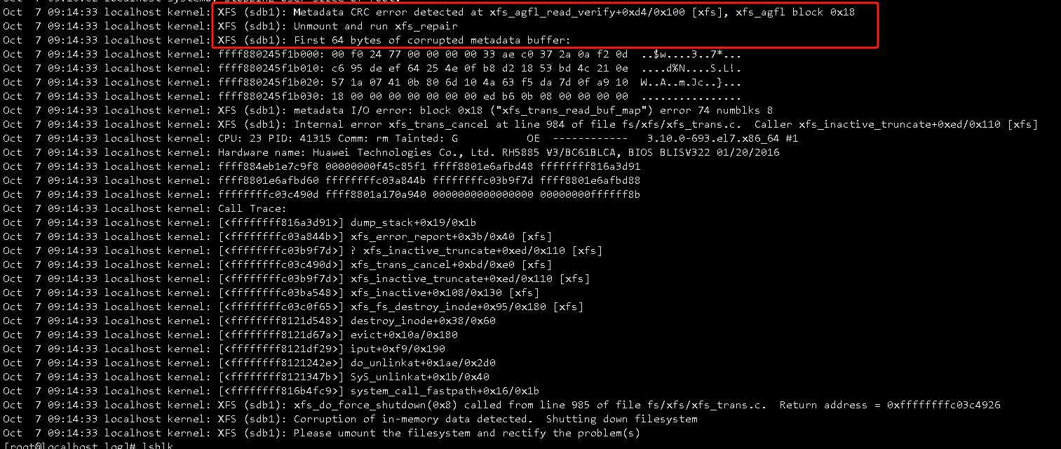 XFS Metadata CRC error detected 错误处理_filesystem_02