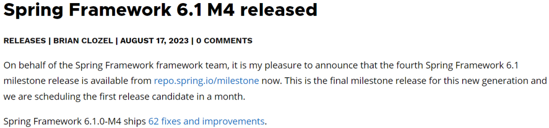 Spring 6.1 M4发布，已兼容虚拟线程和JDK 21_服务器端