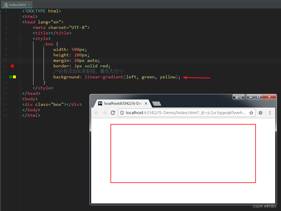 CSS3属性详解（一）文本 盒模型中的 box-ssize 属性 处理兼容性问题：私有前缀 边框 背景属性 渐变 前端开发入门笔记（七）_圆角_03