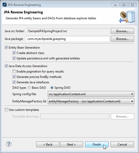 「Java开发指南」如何在MyEclipse中使用JPA和Spring管理事务？（一）_逆向工程_06