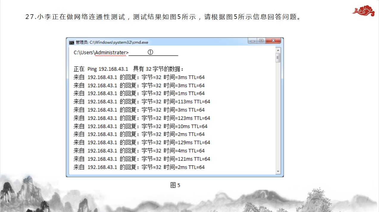 2018年湖南省对口高考计算机应用类《网络》部分试题分析_对口高考_09