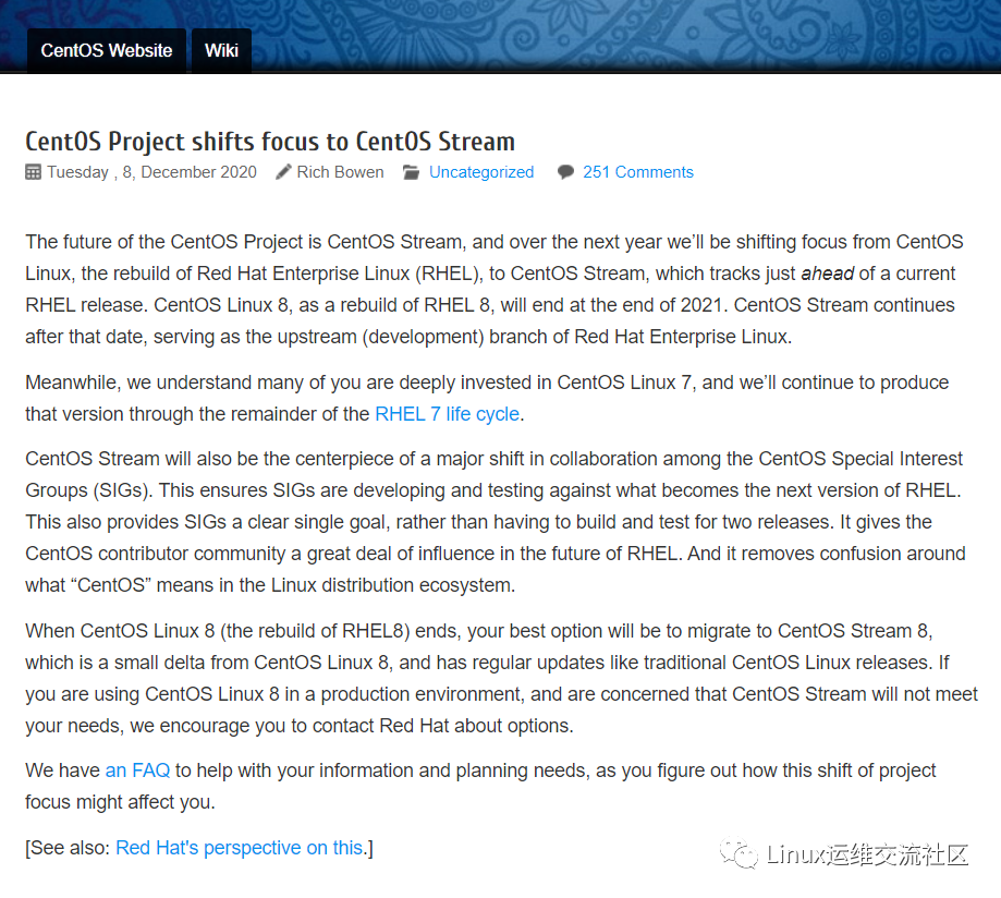 CentOS 落幕，将于2021年底结束维护_linux_02