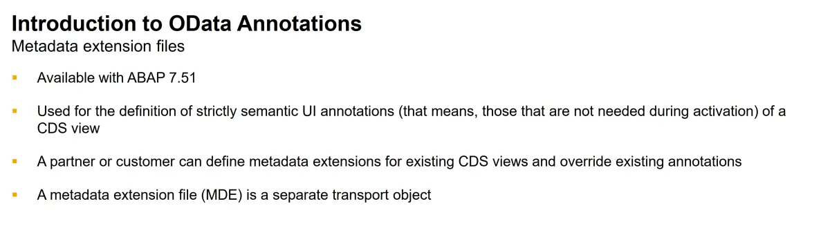 什么是 SAP OData Annotations 的 metadata extension files_UI