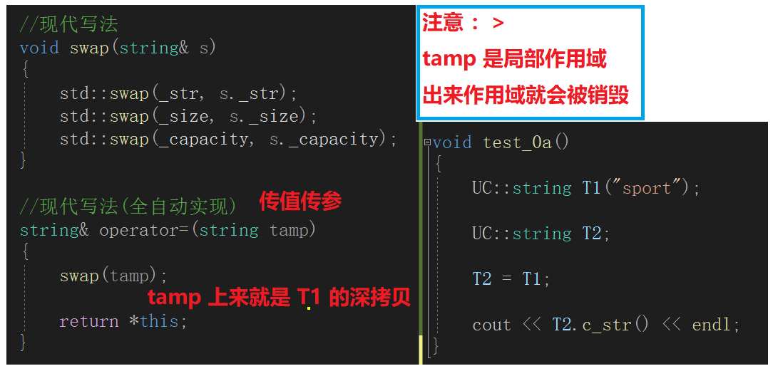 C++ ------>std::string--->深浅拷贝_模拟实现 字符串大小比较_13