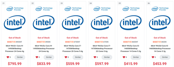 Intel 14代酷睿提前上架加拿大：涨价最多7％_占位符_02
