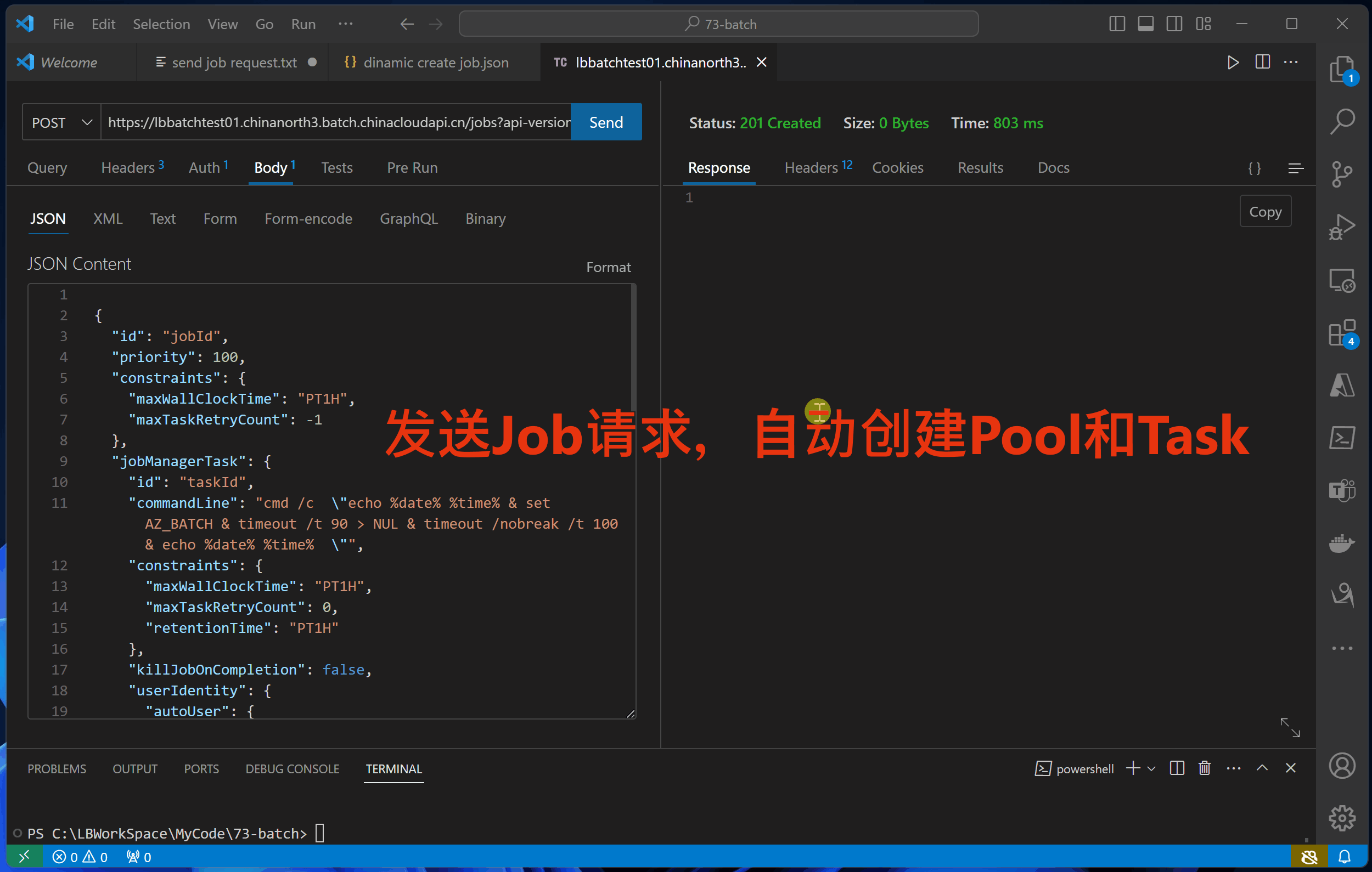 【Azure Batch】在中国区批处理服务(Mooncake Batch Account)上实验自动池(Auto Pool)的创建/删除_microsoft_03