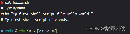 Linux shell编程学习笔记14：编写和运行第一个shell脚本hello world!_cp命令_07