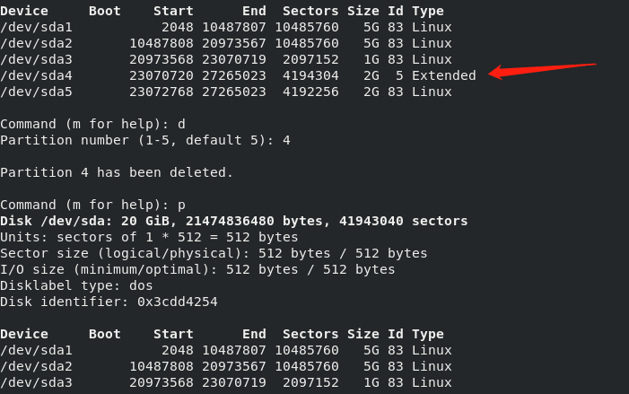 关于菜鸡学习RHEL8的一些小笔记--->磁盘分区_逻辑驱动器_20