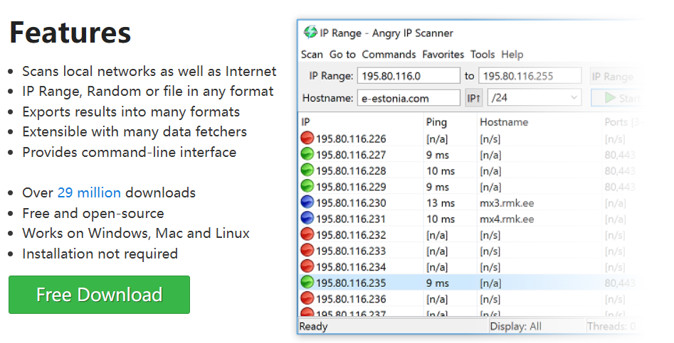 开源免费的IP扫描工具（AngryIP Scanner）_Angry IP Scanner