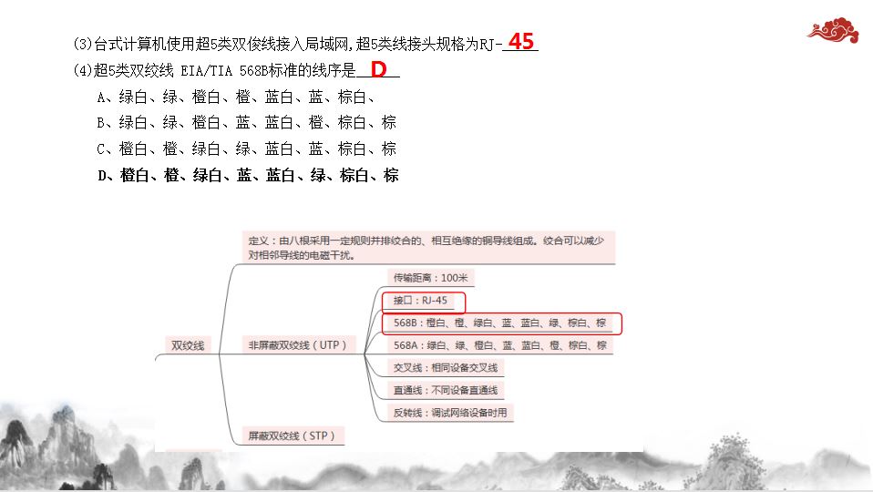 2019年湖南省对口高考计算机应用类《网络》部分试题分析_网络试题_12