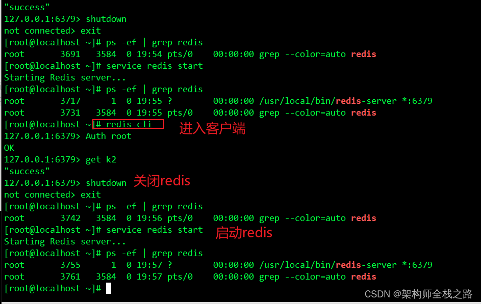 2022 年超详细步骤讲解 CentOS 7 安装Redis 。解决Redis Desktop Manager 图形化工具连接失败解决 ；connection failed处理。开机自启Redis_redis_26