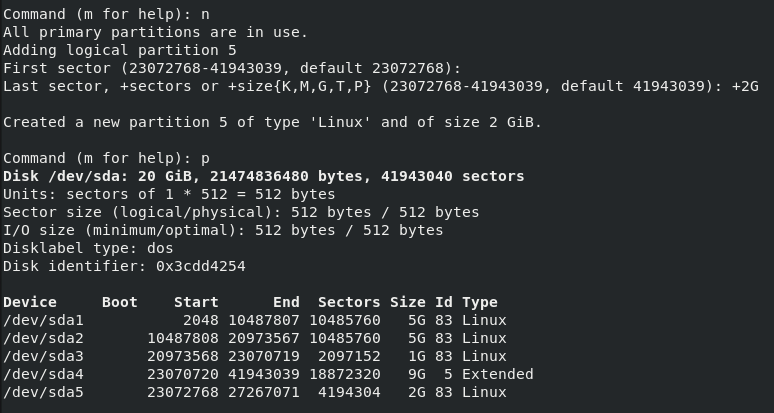 关于菜鸡学习RHEL8的一些小笔记--->磁盘分区_逻辑驱动器_17