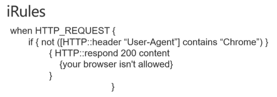 F5 iRules第八期通过iRules实现指定浏览器访问后端服务器​_后端服务