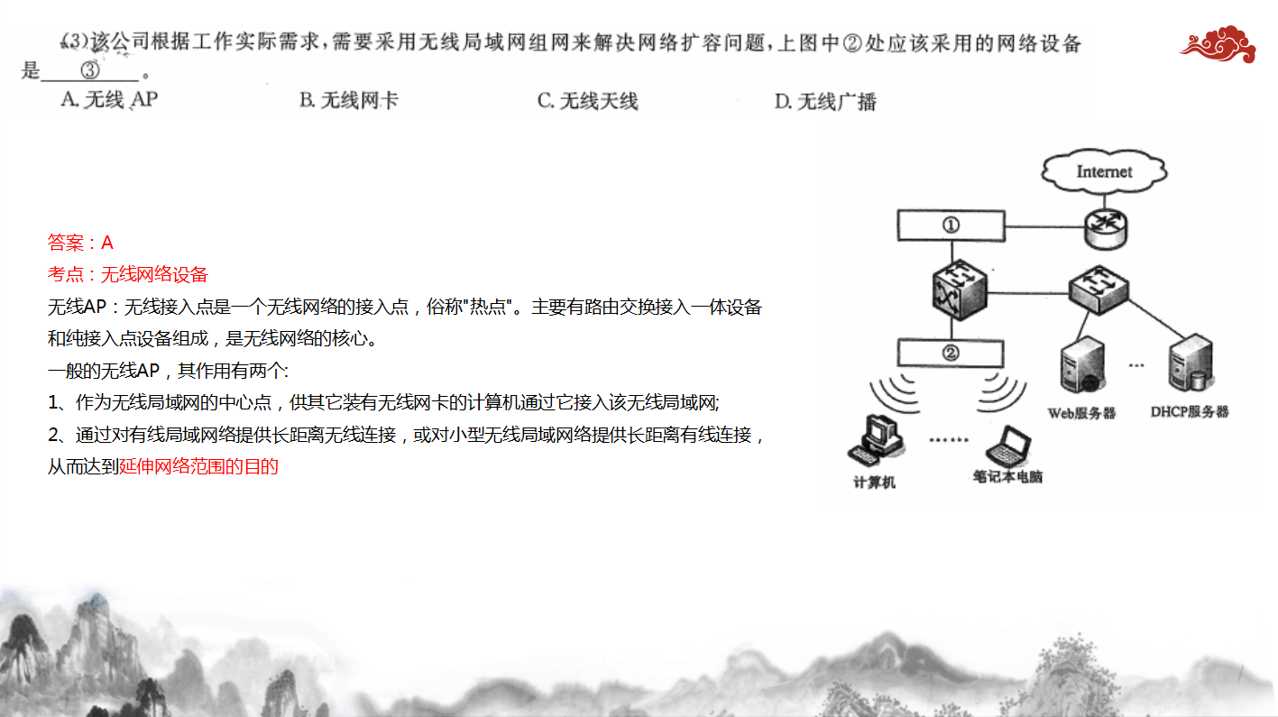2022年湖南省对口高考计算机应用类《网络》部分试题分析_对口高考   网络    试题_12