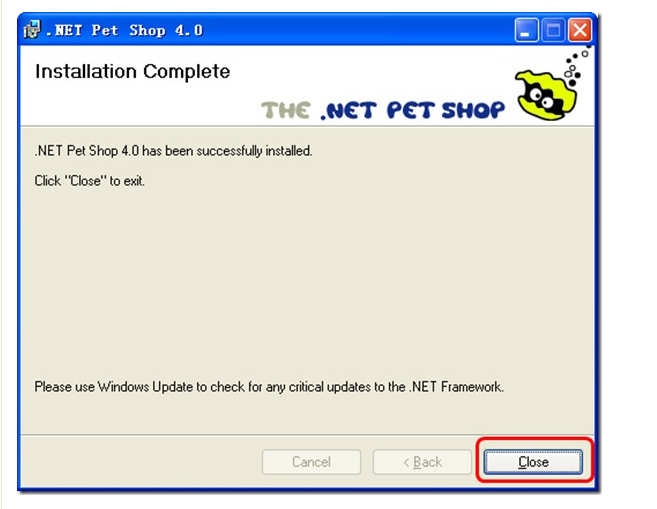一步一步安装 Microsoft .NET Pet Shop 4.0_SQL_10